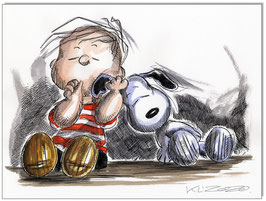 Linus & Snoopy sleeping