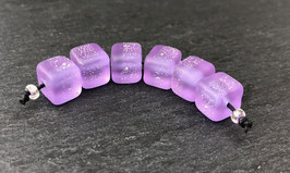 1 Pair Glowing Silvered Lavender Cubes *