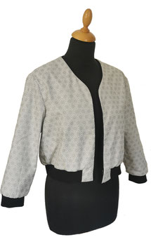 BOMBER 3/4 ASA Collection - ARGENTE GEOMETRIQUE