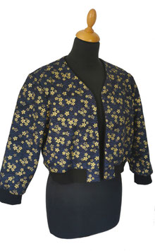 BOMBER 3/4 FLORE Collection -FLEURS DOREES