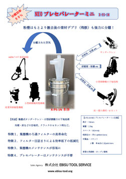 X-PS-1N 　集塵分離機【NEOプレセパレーターミニ】