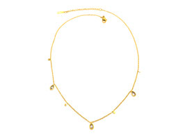 Halskette - 18K vergoldet - Zirkon - FE-HO