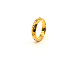 Ring - 18K plattiert - Klarer Zirkon - Blumen - FE-HO