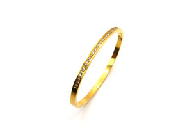 Armreif- 18K vergoldet - Zirkon - FE-HO
