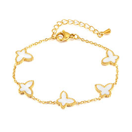 Armband - vergoldet - Schmetterlinge - Armkette - FE-HO