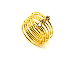 Ring - 18K vergoldet - Zirkonia - FE-HO