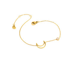 Armband - 18K vergoldet - Halbmond - Zirkon - Herz - FE-HO