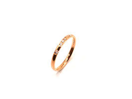 Ring - 18K vergoldet - Rosé - 5x Zirkon - FE-HO