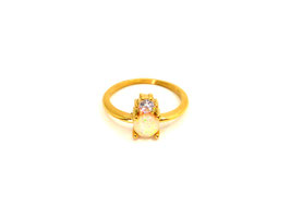 Ring - mit Mondstein & Zirkonia - Gold - FE-HO