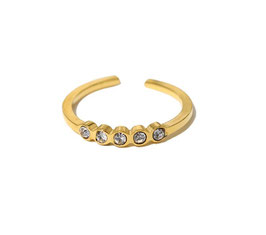 Ring - 18K vergoldet - Zirkonia - FE-HO