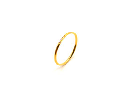 Ring - 18K vergoldet - 3x Zirkon - FE-HO