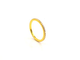 Ring - S925 vergoldet - Klarer Zirkon - FE-HO