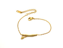 Armband - 18K vergoldet - Bambus - FE-HO
