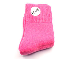 Wollsocken aus 80% Lammwolle - Rosa - FE-HO