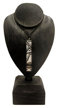 Collana legno e alluminio dipinta a mano