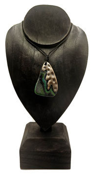 Collana legno e alluminio dipinta a mano