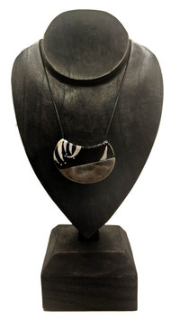 Collana legno e alluminio dipinta a mano