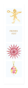 Miniprinttsreifen FROHES FEST Bronzeengel Artikelnr. mps002   1Stück à 1,20€