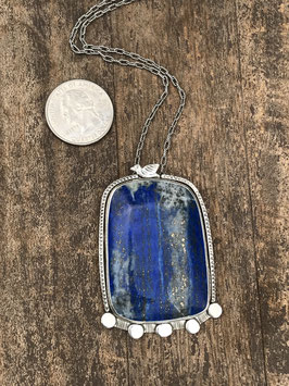 Oblong Lapis Lazuli necklace