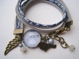 Bracelet liberty bleu et gris Dream