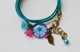 Bracelet turquoise cabochon mandala