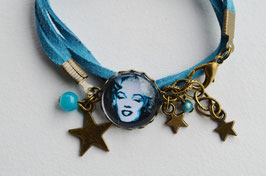 Bracelet bleu Marilyn Monroe