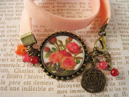 Bracelet rétro romantique bouquet de roses anciennes