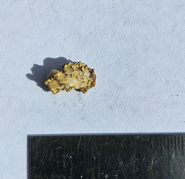 Schweizer Goldnugget Kristallin  0.31 Gramm Region Vorderrhein