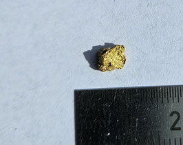 Schweizer Goldnugget Kristallin  0.3 Gramm Region Vorderrhein