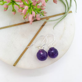 Ohrhänger Amethystkugeln ca.10 mm, Silber 925