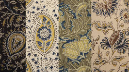 Coupons kalamkari ocre vert