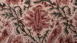 Tissu kalamkari écru rosé (5)