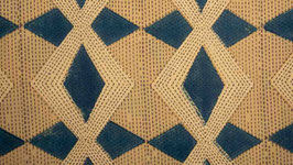 Losanges indigo et ocre jaune