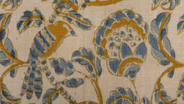 Oiseaux ocre jaune et bleu pastel