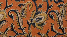 Tissu kalamkari abricot (2)