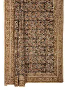 Kalamkari rectangulaire rose et noir (1)