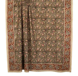 Kalamkari carré rouge et noir
