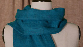 Étole du Ladakh chinée bleu turquoise