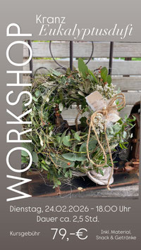 Workshop Kranz „Eukalyptuskranz….“