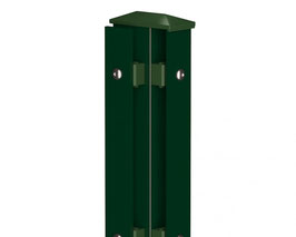 Eckpfosten mit Massivleiste, moosgrün