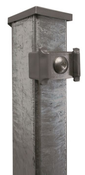 Zaunpfosten mit Clips, verzinkt