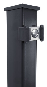 Zaunpfosten mit Clips, anthrazit