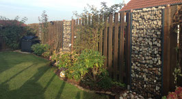 Gabionenpfosten Form C für Zaungabionen aus Doppelstabgitter, anthrazit