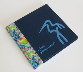 Mein Geburtenbuch - Klassischer Storch - Bunt/Blau