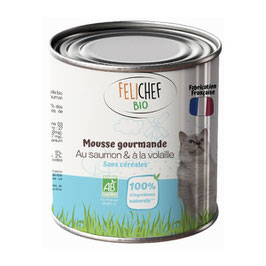 Mousse chat saumon