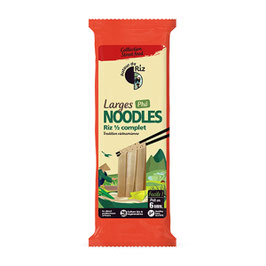 Noodles larges riz demi-complet (2 paquets)
