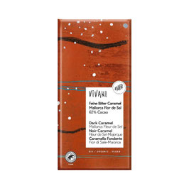 Chocolat noir 62% au caramel fleur de sel (végan)