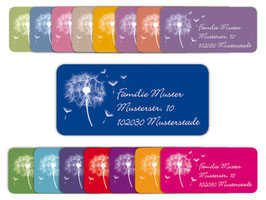 Adressaufkleber eckig  | Pusteblume