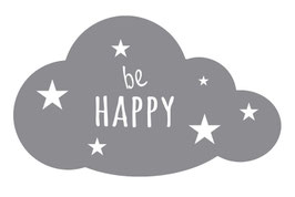 Wandaufkleber | Wolke - Be Happy
