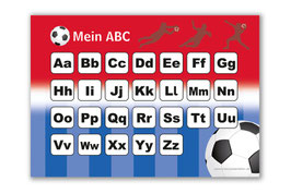 ABC Lernposter | Fußball rot-blau